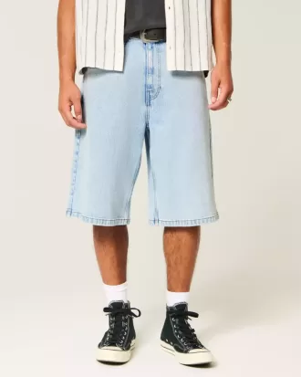 Light Wash Super Baggy jeansshorts