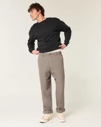Linne-Blend Flex Midja Baggy Byxor