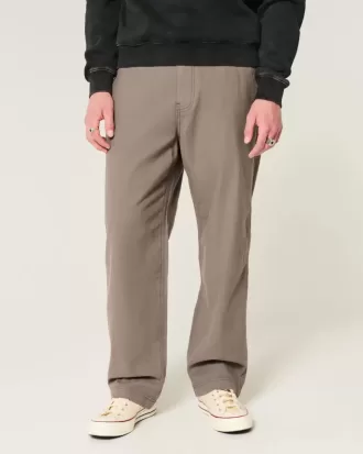 Linne-Blend Flex Midja Baggy Byxor