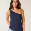 Linne-Blend One Shoulder Top Linne-Blend One Shoulder Top