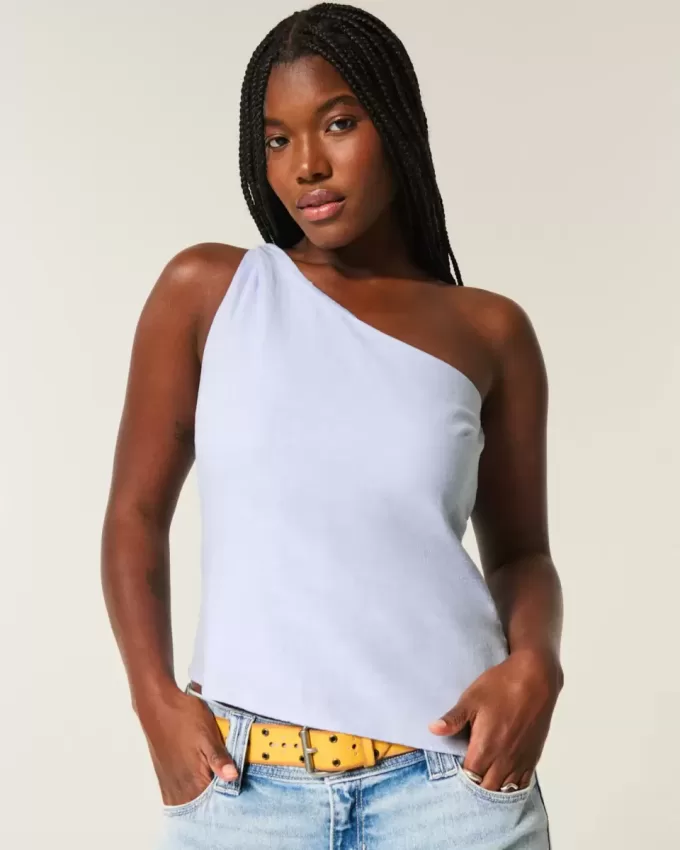 Linne-Blend One Shoulder Top Linne-Blend One Shoulder Top