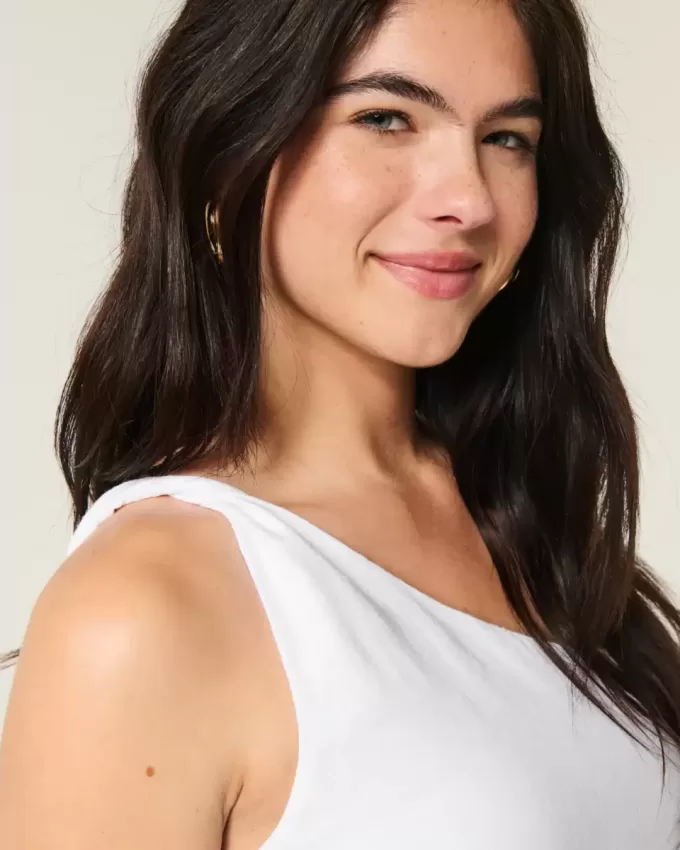 Linne-Blend One Shoulder Top Linne-Blend One Shoulder Top