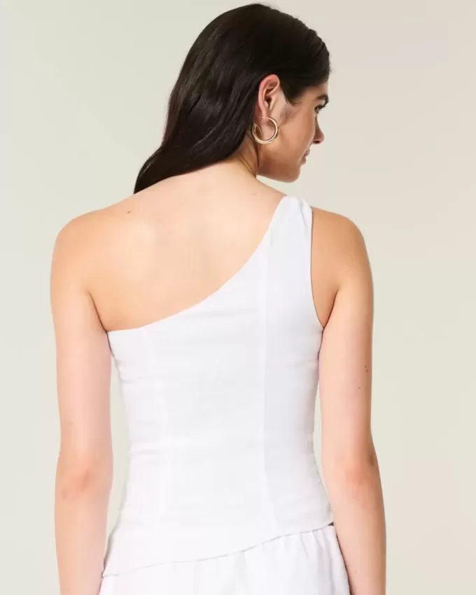 Linne-Blend One Shoulder Top Linne-Blend One Shoulder Top
