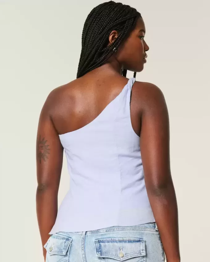 Linne-Blend One Shoulder Top Linne-Blend One Shoulder Top