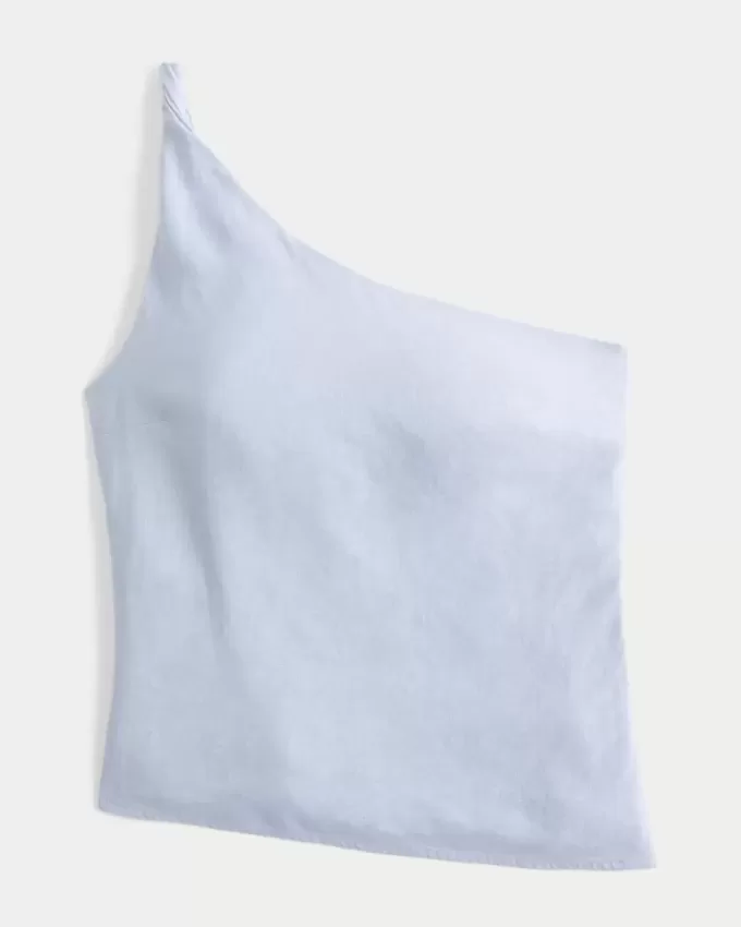 Linne-Blend One Shoulder Top Linne-Blend One Shoulder Top