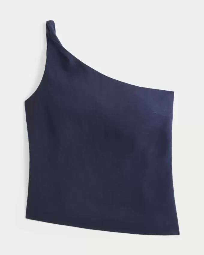 Linne-Blend One Shoulder Top Linne-Blend One Shoulder Top