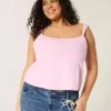 Linne-Blend Öppen-Back Top Linne-Blend Öppen-Back Top