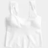 Linne-Blend Öppen-Back Top Linne-Blend Öppen-Back Top
