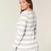 Långärmad Babydoll-tröja med fyrkantig hals Långärmad Babydoll-tröja med fyrkantig hals