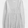 Långärmad Babydoll-tröja med fyrkantig hals Långärmad Babydoll-tröja med fyrkantig hals