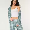 Långärmad flanell pyjamastopp Långärmad flanell pyjamastopp