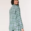 Långärmad flanell pyjamastopp Långärmad flanell pyjamastopp