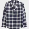 Långärmad flanell pyjamastopp Långärmad flanell pyjamastopp