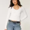 Långärmad Halter Tie Tröja Långärmad Halter Tie Tröja