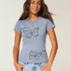 London Butterfly Graphic Baby Tee London Butterfly Graphic Baby Tee