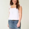 Low-Rise Broderad Denim Mini Skort Low-Rise Broderad Denim Mini Skort