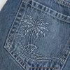 Low-Rise Broderad Denim Mini Skort Low-Rise Broderad Denim Mini Skort