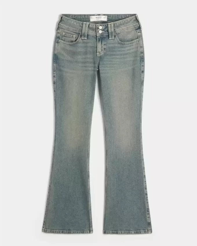 Low-Rise Butterfly Brodery Medium Wash Bootcut Jeans Low-Rise Butterfly Brodery Medium Wash Bootcut Jeans