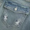 Low-Rise Butterfly Brodery Medium Wash Bootcut Jeans Low-Rise Butterfly Brodery Medium Wash Bootcut Jeans