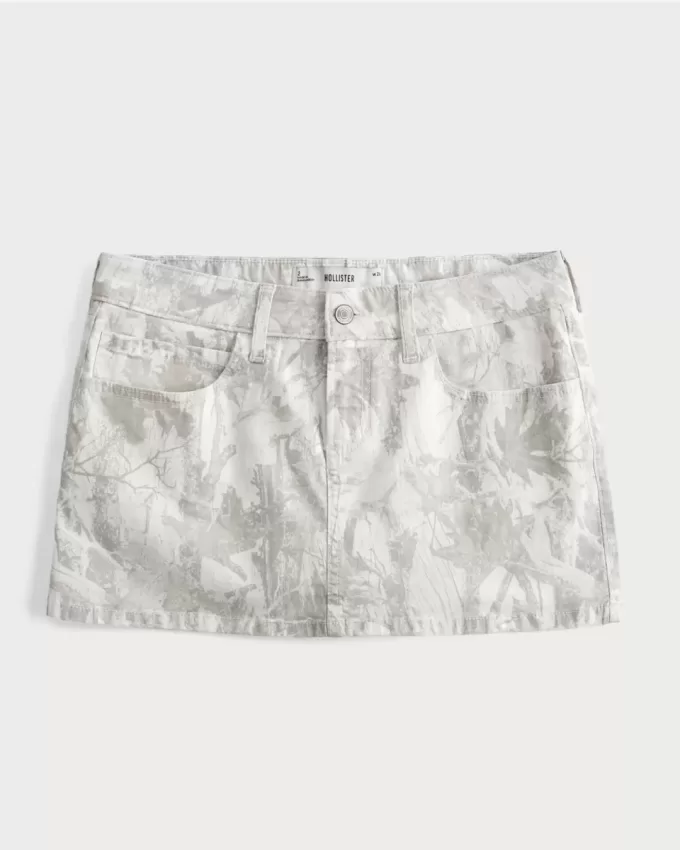 Low-Rise Camo Twill Mini Skort Low-Rise Camo Twill Mini Skort