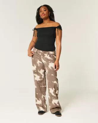 Low-Rise Cow Print Baggy Jeans Low-Rise Cow Print Baggy Jeans