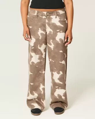 Low-Rise Cow Print Baggy Jeans Low-Rise Cow Print Baggy Jeans