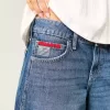 Low-Rise Dark Wash American Flag Graphic Baggy Jort Low-Rise Dark Wash American Flag Graphic Baggy Jort