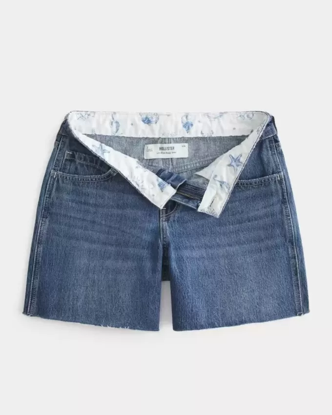 Low-Rise Dark Wash Baggy jeansshorts 5″ Low-Rise Dark Wash Baggy jeansshorts 5″