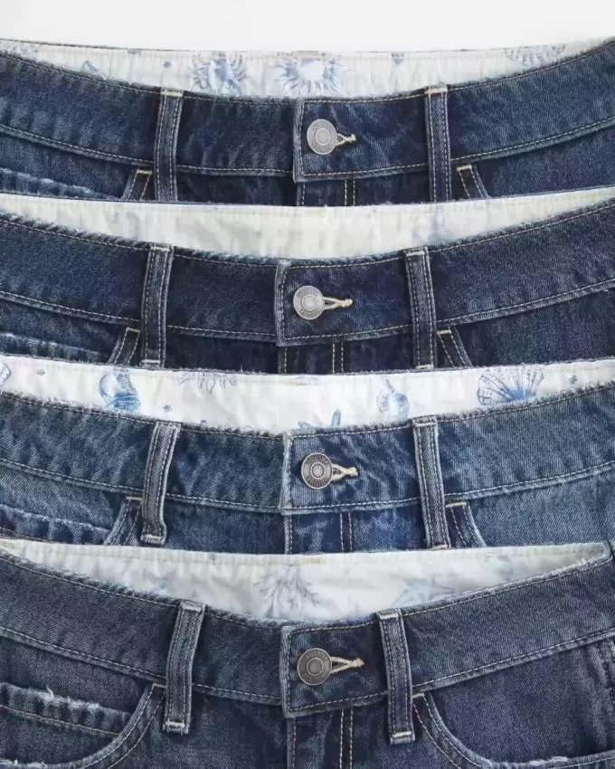 Low-Rise Dark Wash Baggy jeansshorts 5″ Low-Rise Dark Wash Baggy jeansshorts 5″