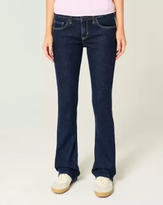 Low-Rise Dark Wash Bootcut-jeans
