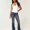 Low-Rise Dark Wash Broderade Bootcut-jeans Low-Rise Dark Wash Broderade Bootcut-jeans