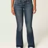 Low-Rise Dark Wash Broderade Bootcut-jeans Low-Rise Dark Wash Broderade Bootcut-jeans