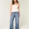 Low-Rise Dark Wash Class of ’26 Broderade Baggy Jeans Low-Rise Dark Wash Class of ’26 Broderade Baggy Jeans