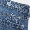 Low-Rise Dark Wash Class of ’26 Broderade Baggy Jeans Low-Rise Dark Wash Class of ’26 Broderade Baggy Jeans