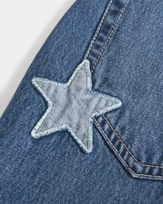 Low-Rise Dark Wash Class of ’26 Broderade Baggy Jeans Low-Rise Dark Wash Class of ’26 Broderade Baggy Jeans