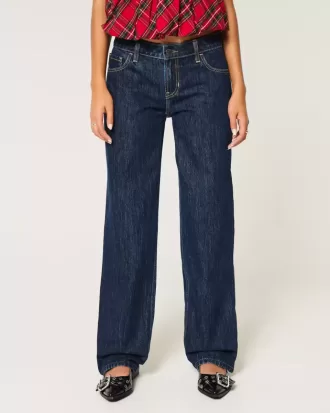 Low-Rise Dark Wash Loose jeans