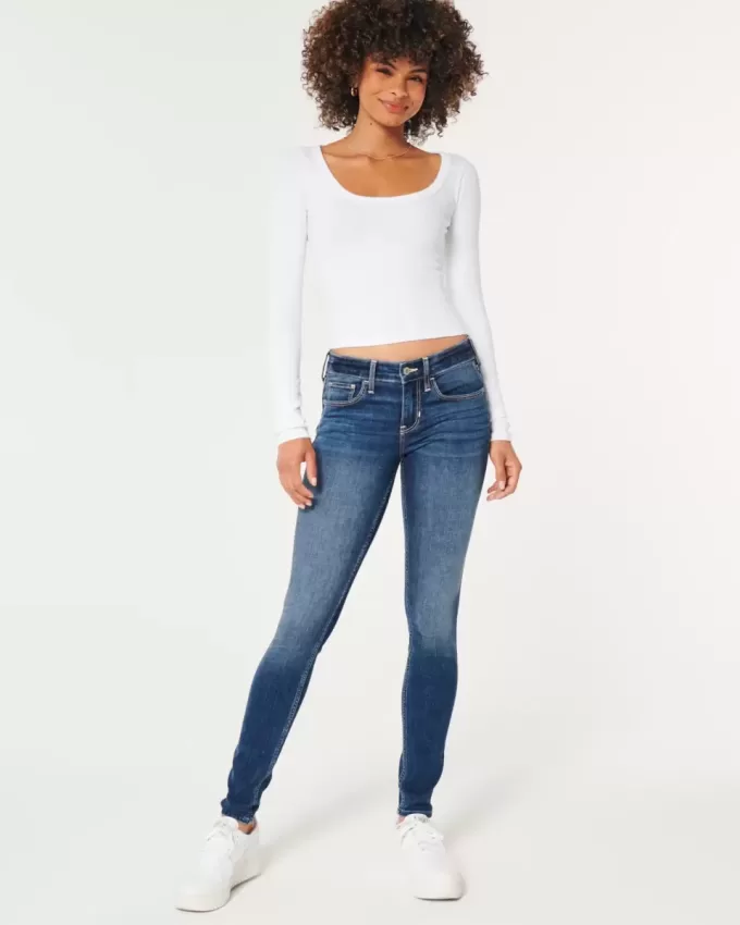 Low-Rise Dark Wash Super Skinny Jeans Low-Rise Dark Wash Super Skinny Jeans