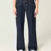 Low-Rise Dark Wash Vikbar midja Baggy jeans Low-Rise Dark Wash Vikbar midja Baggy jeans