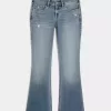 Low-Rise Distressed Medium Wash Bootcut-jeans Low-Rise Distressed Medium Wash Bootcut-jeans