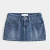 Low-Rise Dubbade Denim Mini Skort Low-Rise Dubbade Denim Mini Skort