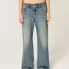 Low-Rise Justerbar Midja Medium Wash Baggy Jeans Low-Rise Justerbar Midja Medium Wash Baggy Jeans