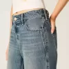 Low-Rise Justerbar Midja Medium Wash Baggy Jeans Low-Rise Justerbar Midja Medium Wash Baggy Jeans