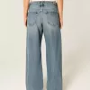 Low-Rise Justerbar Midja Medium Wash Baggy Jeans Low-Rise Justerbar Midja Medium Wash Baggy Jeans
