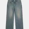 Low-Rise Justerbar Midja Medium Wash Baggy Jeans Low-Rise Justerbar Midja Medium Wash Baggy Jeans