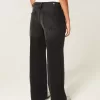 Low-Rise justerbar midja tvättade svarta baggy jeans Low-Rise justerbar midja tvättade svarta baggy jeans