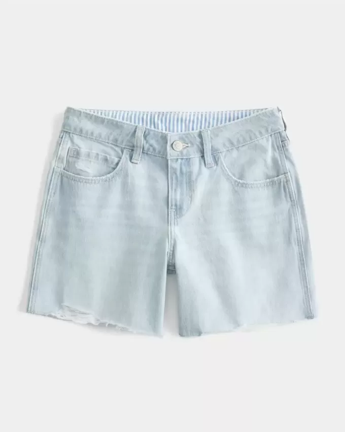 Low-Rise Light Wash Baggy jeansshorts 5″ Low-Rise Light Wash Baggy jeansshorts 5″