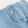 Low-Rise Light Wash Blommig Broderade Shortie Shorts Low-Rise Light Wash Blommig Broderade Shortie Shorts