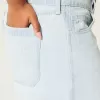 Low-Rise Light Wash Bow Graphic Baggy Jort Low-Rise Light Wash Bow Graphic Baggy Jort