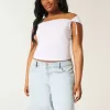Low-Rise Light Wash Bow Graphic Baggy Jort Low-Rise Light Wash Bow Graphic Baggy Jort
