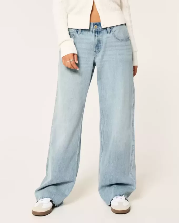 Low-Rise Light Wash Comfort Midjeband Baggy Jeans Low-Rise Light Wash Comfort Midjeband Baggy Jeans
